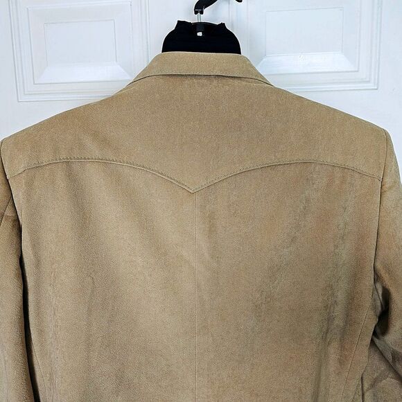Vintage Alfred Big & Tall Southwestern Tan Suede Blazer Size 42* - Picture 5 of 9